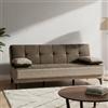 Dmora Divano Letto 3 Posti Jordi 87x190 cm Nero di Apertura Click-clack Reclinabile, Posti a Sedere 3
