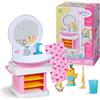 BABY born Bath Lavandino 832707 - Accessori di alta qualità con luci/effetti sonori - Include spazzolino, tazza, dispenser di sapone, tappo e asciugamano - Funziona con pile - Età: 3+ anni