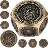 DND DADO Set di Dadi Rotanti DND, 8 Facce Spinner Dadi in Metallo, Design a Rilievo 3D, Dadi Poliedrici Girevoli, Regalo D&D con Scatola Logo Drago, RPG, Giochi da Tavolo, Accessori per Giochi di Ruolo, Bronzo