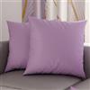 PETTI Artigiani Italiani - Coppia di Federe Cuscino 30x30 cm in Microfibra, Cuscini Arredo Camera da Letto, Divano, Set 2 Fodere Copricuscino, Federa Tinta Unita Lilla, 100% Made in Italy