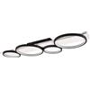 Trio Leuchten Trio Lampada da soffitto a LED Medera 643810432, Metallo Nero opaco, Legno Bianco, incl. LED 44 Watt, Dimmer interruttore