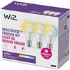 WiZ Lampadina Goccia Smart WiFi, Luce Bianca da Calda a Fredda, attacco E27, equivalente a 60W, Tecnologia SpaceSense, Controllo Vocale (Alexa, Apple HomeKit, Google Home), confezione da 3