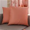 PETTI Artigiani Italiani - Coppia di Federe Cuscino 30x30 cm in Microfibra, Cuscini Arredo Camera da Letto, Divano, Set 2 Fodere Copricuscino, Federa Tinta Unita Rosa, 100% Made in Italy