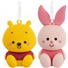 Hallmark Disney Winnie the Pooh and Piglet Better Together - Set di 2 decorazioni natalizie magnetiche, infrangibili