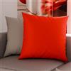 PETTI Artigiani Italiani - Coppia di Federe Cuscino 30x30 cm in Microfibra, Cuscini Arredo Camera da Letto, Divano, Set 2 Fodere Copricuscino, Federa Double Face Rosso e Grigio
