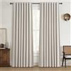 QJmydeco Tende oscuranti moderne neutre per porte scorrevoli in vetro, 228 cm, tende e tende per soggiorno traverse con anello superiore posteriore con linguetta posteriore in lino resistente, foderate in