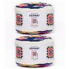 Bernat All in One Blanket Granny Retro Pop Filato - 2 confezioni da 240 g/8,5 oz - 100% poliestere - #6 Super Bulky - 160 metri - per maglia/uncinetto