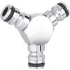 CLABER - DEVIATORE A 3 VIE IN OTTONE CROMATO 9607