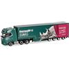 Herpa Modellino camion DAF XG+ semirimorchio volume Dornseiff, miniatura in scala 1:87, pezzo da collezione, Made in Germany, plastica