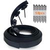 CHEOAR Bordo da Giardino 10m, Bordo Prato Flessibile con 50 Picchetti, Altezza 5 cm, Bordo Giardino in Plastica per Delimitazione Aiuole, Viali Giardino e Alberi, Nero
