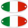 4R Quattroerre.it Quattroerre 14017 Sticker Adesivo 3D Ovale Italia Coppia