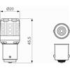 Bosch P21W LED Retrofit lampadine auto, 12V 1 W BA15s, lampadine x2