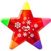 Tinc - Evidenziatore Fiocco di Neve a Forma di Stella - Marcatore Multicolore 5 in 1 con Tonalità Rosa Arancione Verde Giallo Viola - Fornitura Scolastica Pratica per Scuola e Ufficio - Rosso Natale