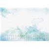 SIGEL H6314 Sottomano di carta- acquerello - verde/blu - circa A2-2026/2027/2028 - DE/EN/FR/NL - 30 foglie - certificazione FSC