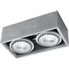 Lampada da soffitto QUATRO 2 in Cemento 2 basi AR111 - Grigia