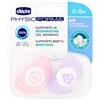 Chicco Succhietto Physio Air in Silicone, Ciuccio per Bimba, 0-6 Mesi, 2 Pezzi, Modelli Assortiti - Istruzioni in lingua straniera, Rosa