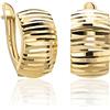 PRINS JEWELS Orecchini a cerchio in oro giallo 9 carati 375 - SIT04, Oro
