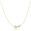 KEZEF Catena da Donna o da Uomo in Oro 18ct e Argento Sterling 1,3 mm - Catena da Collo in Argento 925 - Ipoallergenica e Resistente all'Appannamento - 24 Pollici | 61 cm