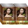 Herbishh Hair Color Shampoo for Gray Hair-Natural Hair Dye Shampoo with Argan Hair Mask-Travel size-Colors Hair in Minutes-Long lasting colour-10pack+1pack-Ammonia-Free (Light Brown)