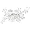 KINDOYO Pettine per Capelli da Sposa - Clip di Capelli Laterali del Fiore Nuziale con Strass Perle Fermagli per Capelli Accessorio per Capelli da Sposa per Donne Ragazze