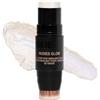 Nudestix Nudies Glow Highlighter Stick - Illuminante in crema multiuso per viso, occhi e corpo con pennello integrato, finitura rugiadosa e radiosa per tutte le tonalità della pelle | Illumi-Naughty