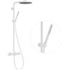 hansgrohe Pulsify S Puro - Colonna doccia con miscelatore termostatico, Sistema doccia (⌀ 260 mm) con rubinetto, doccetta, tubo, asta e soffione doccia tondo, bianco opaco, 24222700