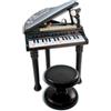 Bontempi | HarmonyKeys - Piano Elettronico 31 Tasti con Microfono e Sgabello per Crescere con la Musica, Nero