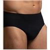 POMPEA 3 Pezzi Slip Uomo Morbido Seamless con Filato Odor Control Q-Skin Nero L/XL
