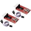 TECNOIOT 2pcs FTDI FT232RL USB to TTL Serial Converter Adapter Module 5V and 3.3V + Cable