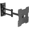 Meliconi FLATSTYLE FDR200, Supporto TV Parete a Doppia Rotazione, Staffa per TV a Schermo Piatto da 26 a 45, Attacco VESA 50-75-100-200, Portata 25 Kg, Made in Italy, Nero