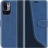 Mulbess Cover per Xiaomi Redmi Note 10 5G / Poco M3 PRO 5G, Custodia Sintetica in Pelle, Tasca Slot Carta, Supporto Stand, Magnetica Chiusura Case, Elegante Diamante Blu