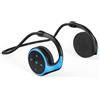 SUJAHHUJIQ Cuffie Bluetooth 5.0 avvolgenti, leggere, piccole, pieghevoli, senza fili, a prova di sudore, cuffie sportive con microfono, slot TF