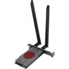 Jectse Scheda WiF, Scheda di Rete Cordless WiF con Bluetooth 5.4, WiF 7 BE200 Adattatore Cordless a 3 Bande 8774Mbps PCIe Tripla Banda 2.4G/5G/6GHz con 2 Antenne Ad Alto Guadagno per PC