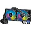 ARCTIC Liquid Freezer II 280 A-RGB Sistema di Raffreddamento PC Dissipatore Liquido ad Acqua per CPU AIO con A-RGB, pompa controllata PWM, velocità della ventola: 200-1900 RPM, LGA1700 compatibile