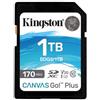 Kingston Canvas Go! Plus SD Karten 1TB SDXC 170R C10 UHS-I U3 V30