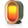 Neqraxis 1200W Stufetta Elettrica da Bagno, Stufa Elettrica Basso Consumo, Termoventilatore Ceramico PTC, 2 Velocità, Silenzioso, Protezione Surriscaldamento e Ribaltamento, per Camera, Ufficio, Verde