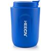 HEECN® Tazza termica Palm - doppia parete in acciaio inox - tazza sottovuoto - tazza da viaggio - Mini tazza termica portatile - senza perdite, senza BPA (blu)