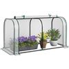 FANTASK Mini serra 2 in 1, copertura in PE per aiuole rialzate, serra con porta con cerniera arrotolabile