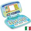 VTech Il Mio Primo Computer Musicale, Computer Interattivo Bambini, Computer con 4 Applicazioni/Giochi, Pratica Maniglia, Gioco Bambino con Tastiera ABC, Lingua Italiana, Batterie Incluse, 2-5 Anni