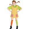 maskworld Costume Pippi Calzelunghe Donna - Multicolore - Large