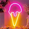 YUEYYNS Luci al neon gelato Insegna al neon gelato luci al neon della decorazione della parete di Natale di Halloween della barra del negozio della camera da letto alimentata a batteria o USB