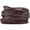 GORGECRAFT Corda in Pelle Intrecciata da 5m Cordino in Pelle PU Cocco da 5mm 3 Fili Filo in Similpelle Piegato Piatto per Lavori Fai da Te Intrecci Bracciali Cavigliere Collane Choker Forniture