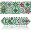 Cendray 20 Pz Adesivi per Piastrelle Cucina Adesivi per Piastrelle per Bagno Adesivi Decorazione murale in PVC Impermeabile Mosaico retrò Stile (10x10cm,Verde)