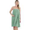 Winthome Kilt da Sauna Donna 100% Cotone, Asciugamano Sauna Donna Morbido e Confortevole, Altamente Assorbente, Regolabile con Bottoni, Accappatoio per Doccia Spiaggia Piscina (Verde menta, 80x145cm)