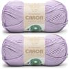 Caron Simply ME - Filato lilla spolverato - 2 confezioni da 200 g - 62% acrilico, 20% nylon, 18% lana, #5 Bulky - 200 m - per maglia/uncinetto