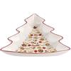 Villeroy & Boch Winter Bakery Delight Coppa Albero di Natale, Grade, Porcellana, Bianco/Rosso (Motivi Natalizi), Grande