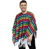 Bohue Poncho messicano Serape costume colorato Cinco De Mayo Serape Poncho messicano Fiesta Serape Poncho Celebrazioni Feste Feste Bomboniere per uomini e donne, Multicolore, Taglia unica