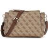 GUESS Noelle II Tri Comp Crossbody Bag Latte Logo/Brown