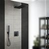 Mariner Eden coaxial sistema doccia con termostatico incl. corpo incasso, pannello pioggia in acciaio inox e set doccetta in metallo, EDE2802-NO#Set1, Eden coaxial nero opaco [Rubinetteria Bagno > Sistemi Doccia da Incasso]