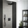Mariner Eden coaxial sistema doccia con termostatico incl. corpo incasso, pannello pioggia in acciaio inox con 2 funzioni e set doccetta in metallo, EDE2803-NO#Set1, Eden coaxial nero opaco [Rubinetteria Bagno > Sistemi Doccia da Incasso]